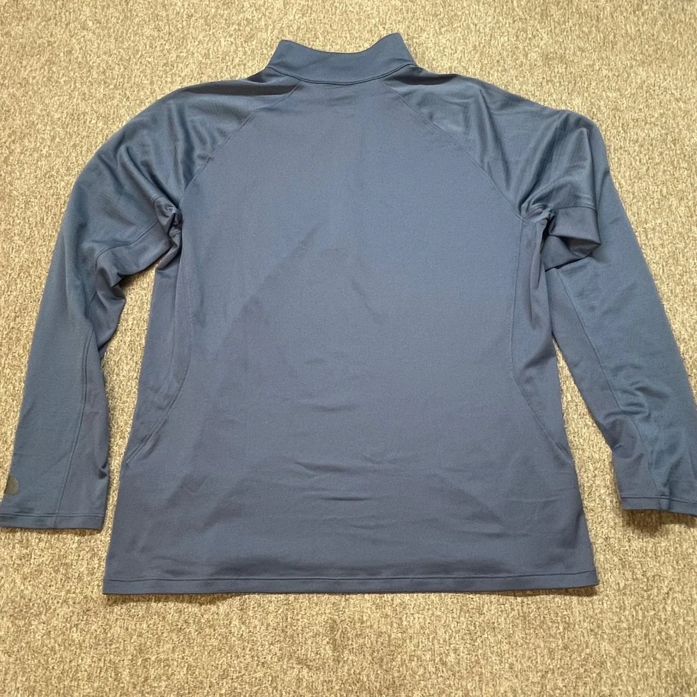 The North Face Mens FlashDry Quarter Zip Pullover Blue Slate Active Top Large